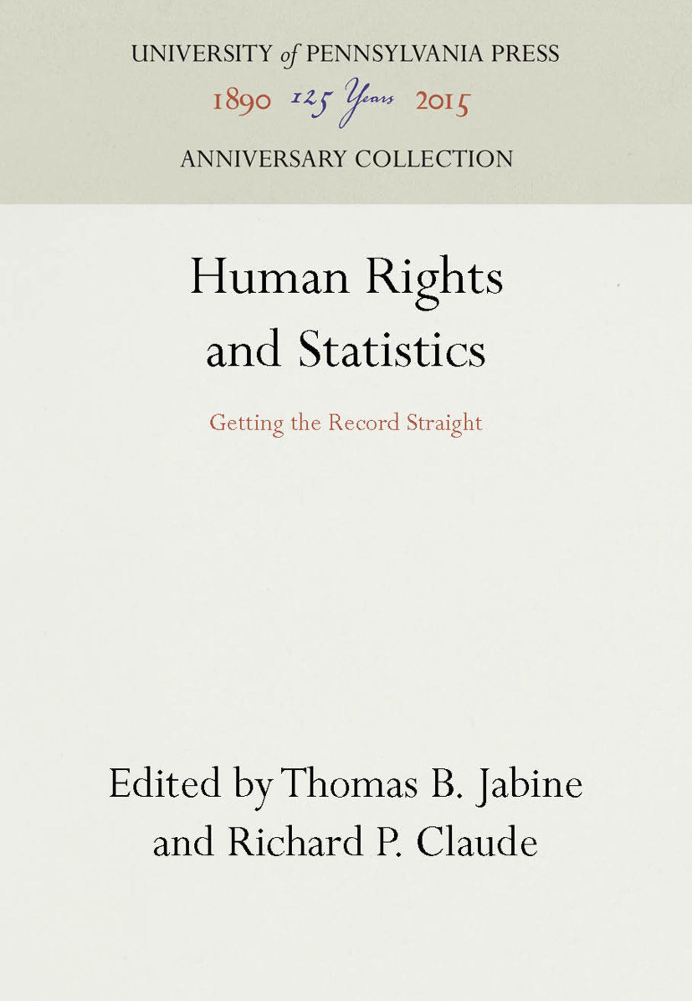 Cover image for Human Rights and Statistics ISBN 9781512802863